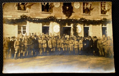 P.273 CP FOTOGRAFIE WWI FRANTA MILITARI SOLDATI OFITERI foto