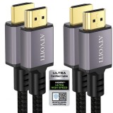 Set de 2 cabluri HDMI 2.1 Atvoiti, 48Gbps, 120Hz, 3 m