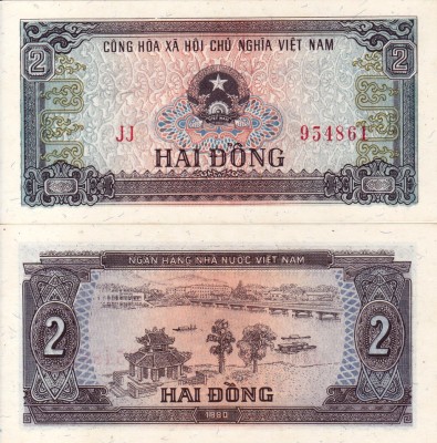 VIETNAM 2 dong 1980 UNC!!! foto