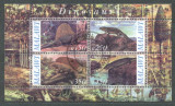 Malawi 2010 Dinosaurs, perf.sheetlet, used T.013, Stampilat