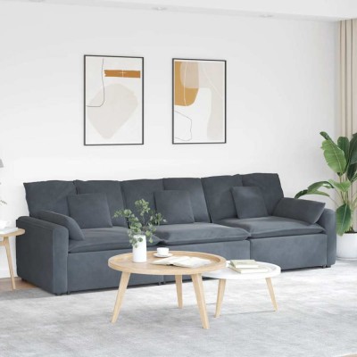 vidaXL Canapea modulară cu perne Gri &amp;icirc;nchis 3321100 foto
