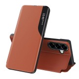 Husa Samsung Galaxy A37 5G Eco Leather View flip tip carte, portocaliu