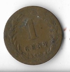 Moneda 1 cent 1882 - Olanda, cotatii bune! foto
