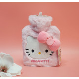 Perna pentru apa calda Hello Kitty Relief Pillow capacitate 1l, din cauciuc, cu husa pufoasa Hello Kitty