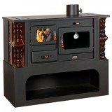 Soba pe lemne, Prity 1P34 K, metalica, 3,2 kg/h, 980 x 450 x 790 - Maro