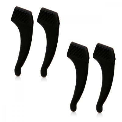 Set 4 Terminale anti-alunecare pentru ochelari, Kwmobile, Negru, Silicon, 45480.01 foto