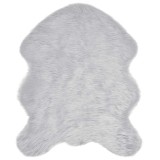 vidaXL Covor Faux din L&acirc;nă de oaie Gri 50 x 80 cm Poliester 42021540