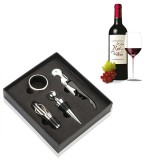 Set Cadou &quot;Accesorii Vin, 4 piese&quot; in cutie estetica, culoare Neagra AVX-AG210K