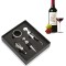Set Cadou &quot;Accesorii Vin, 4 piese&quot; in cutie estetica, culoare Neagra AVX-AG210K