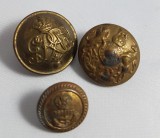 De colectie ! Nasturi vechi din bronz pentru uniforma militara