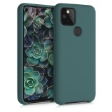 Husa pentru Google Pixel 5, Silicon, Verde, 53633.171, Carcasa, Kwmobile