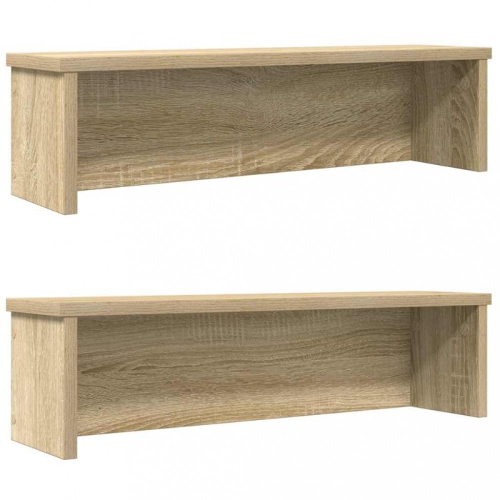 Gossi rafturi de bucatarie stivuibile 2 buc stejar sonoma 60x15x16 cm