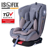 Scaun auto copil 2 In 1 King 411 Isofix ECE R44/04, 0-36 kg - Gri/Roz, Petex