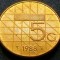 Moneda 5 GULDENI - OLANDA, anul 1988 *cod 3642 B