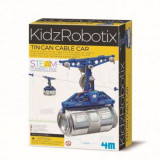 Kit constructie robot - Tin Can Cable Car, Kidz Robotix, 4M