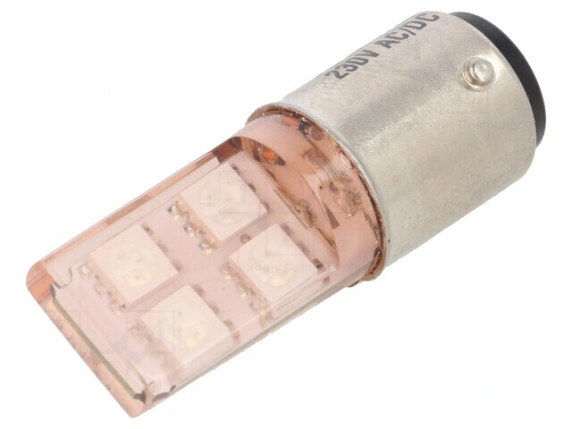 Lampă LED portocalie 230V BA15D