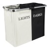 Cos Rufe Dublu Aluminiu 110L Lights Darks Alb Negru Plasa Inchidere