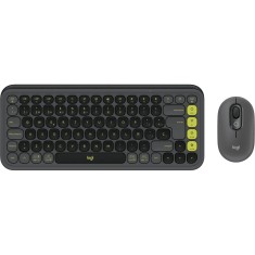 Kit tastatura + mouse Logitech Pop Icon Combo, Wireless, Graphite/Green foto