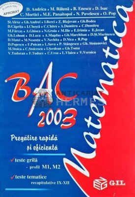 Bacalaureat 2003. Matematica - 2003 - D. Andrica (@D122) foto