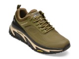 Pantofi sport barbati Skechers Arch Fit Road Walker, kaki, piele naturala, confort avansat