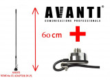 Cumpara ieftin Antena Radio CB Avanti Nemo 60 Prindere Fluture + Adaptor PL + Suport Portbagaj Haion Capota