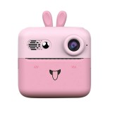 Camera Instantanee pentru Copii, Cyrax, cu Functie de Printare, Cablu USB-C, Bluetooth, Compatibil iOS/Android, Imprimare APP, Model Iepure, Snur de A