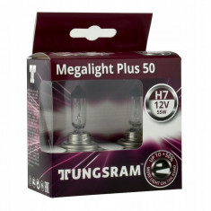 Bec auto H7 Tungsram MegaLight Plus 50% - 2 buc 12V