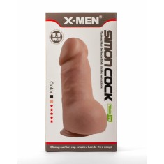Simon - Dildo gigant, negru, 25.1 cm