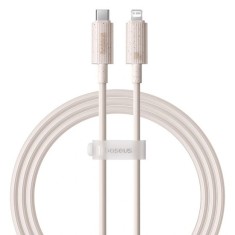Cablu Type-C to Lightning, Fast Charging, 20W, 480Mbps, 2m - Baseus Habitat Series (P10360201421-01) - Wheat Pink