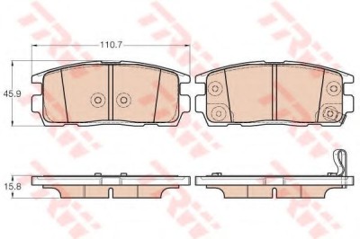 Set placute frana,frana disc OPEL ANTARA (2006 - 2016) TRW GDB3566 foto