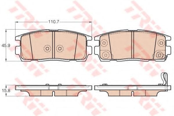 Set placute frana,frana disc OPEL ANTARA (2006 - 2016) TRW GDB3566
