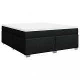 Cumpara ieftin Pat box spring cu saltea, negru, 180x200 cm, catifea