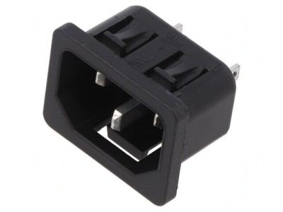 Conector alimentare AC 10A 250V IEC 60320 foto