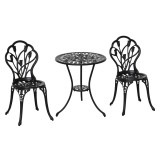 Outsunny Set de Gradina 3 Piese din Aluminiu, Set Exterior