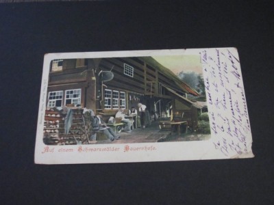 Carte Poștală Vintage Germania - &amp;bdquo;La o fermă din Pădurea Neagră&amp;rdquo; Pădurea Neagră (posibil din perioada 1900-1940) foto