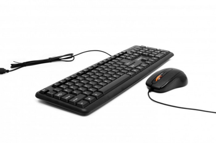 Kit Tastatura + Mouse SPACER SPKB-S6201, layout: US, USB, Negru