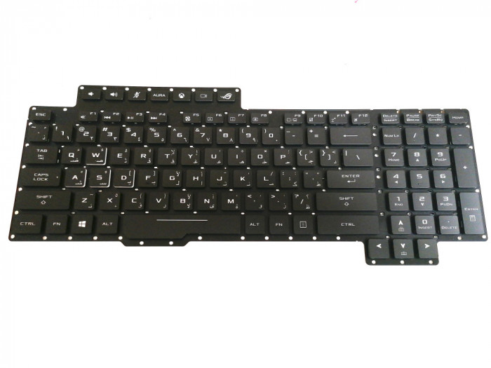 Tastatura Laptop Gaming, Asus, ROG G703, G703VI, G703GI, G703GS, G703GX, G703GXR, 0KNB0-E613US00, iluminata, RGB, layout arabic