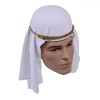 Pălărie Deghizare Adulți, Model Arab, șiret Auriu, Alb, Oem