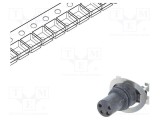 Conector M8 mamă 4 pini vertical pentru PCB 3A 30V - AMPHENOL LTW