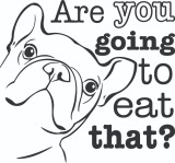 Cumpara ieftin Sticker decorativ, Are you going to eat that , Negru, 60 cm, 4989ST, Oem