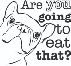 Sticker decorativ, Are you going to eat that , Negru, 60 cm, 4989ST foto