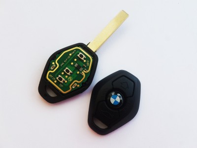 Cheie diamant logo BMW E46 E39 E60 blank cu cip si circuit 433 315 868 foto