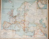 Europe and the near east 1940 - Hartă rară National Geographic