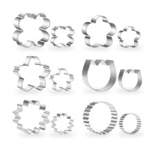 Set 12 forme decupatoare, pentru biscuiti, 5.5 cm, 381COF