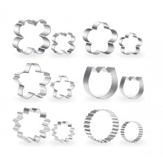 Set 12 forme decupatoare, pentru biscuiti, 5.5 cm, 381COF
