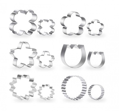 Set 12 forme decupatoare, pentru biscuiti, 5.5 cm, 381COF foto
