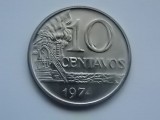 10 CENTAVOS 1974 BRAZILIA-UNC, America Centrala si de Sud