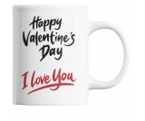Cana alba personalizata &quot;Happy Valentine&#039;s day!&quot;, INOVATIX&reg;. 330ml