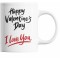Cana alba personalizata &quot;Happy Valentine&#039;s day!&quot;, INOVATIX&reg;. 330ml