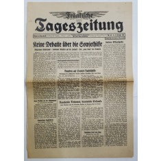 FRANKISCHE TAGESZEITUNG , NATIONALSOZIALISTISCHE TAGZEITUNG FUR DEN GAU FRANKEN , NR.245 , 18 -19 OKTOBER , 1941